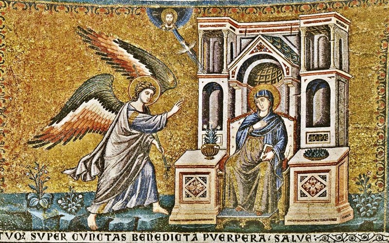2-Пьетро Каваллини, Благовещение, базилика Санта-Мария-ин-Трастевере, 1291 год